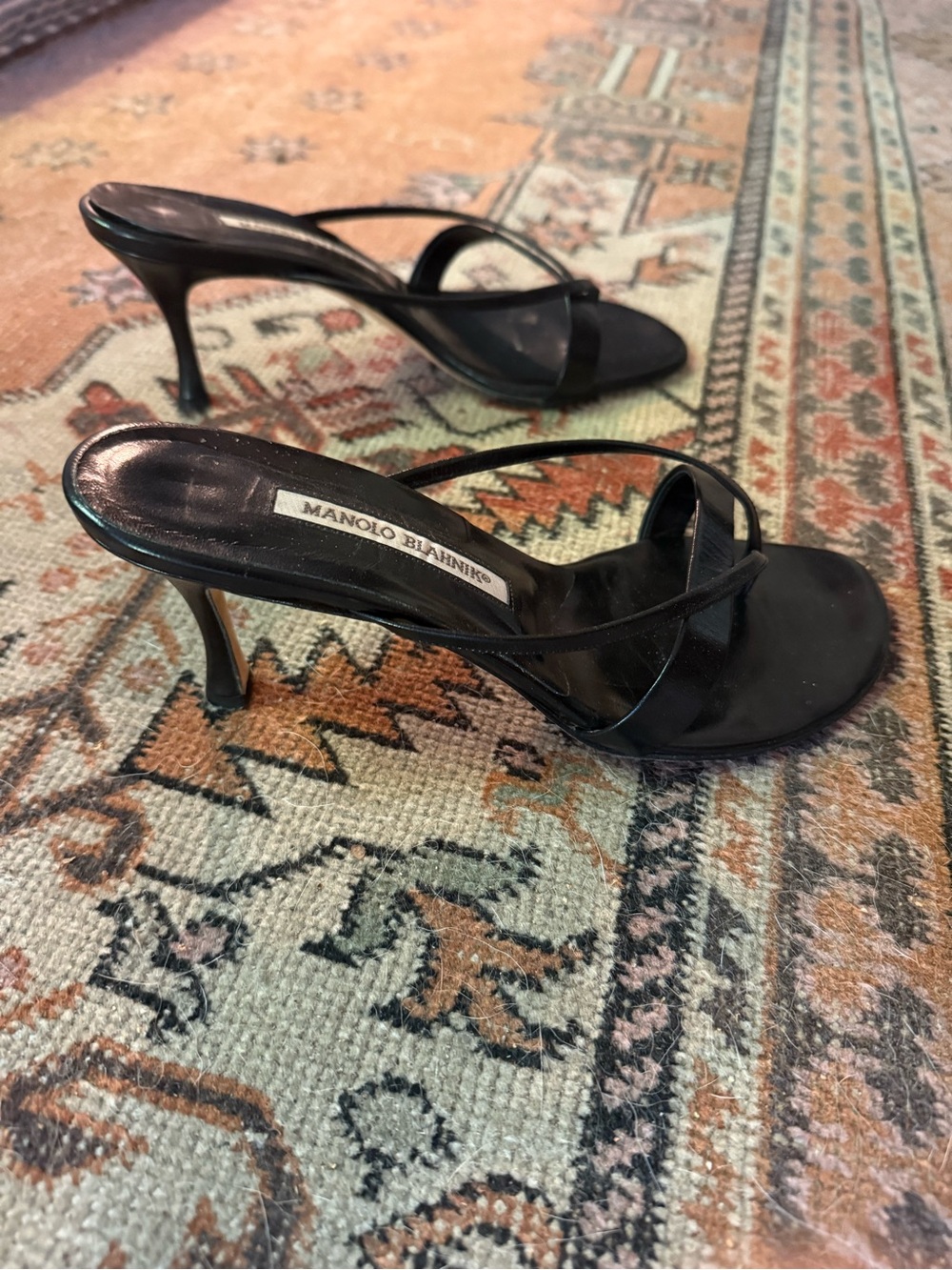 Manolo Blahnik Leather Heel Sandals - Size 39 - Picture 4 of 5